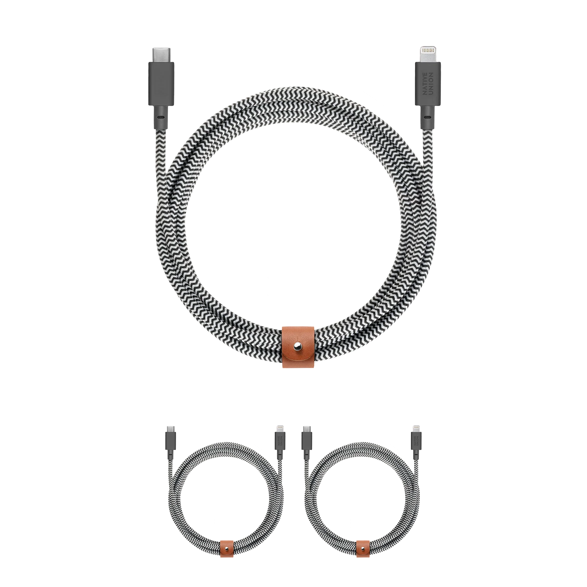 3-Pack Belt Cable XL (USB-C to Lightning)