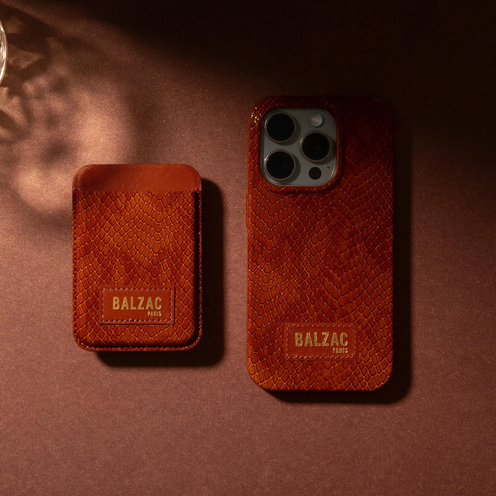 Embossed Cognac Case for iPhone 14 - Image 2